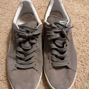 Puma Gray Sneakers Suede Low-Top Casual